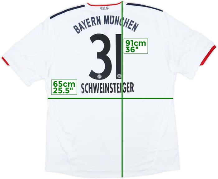 2010-11 Bayern Munich Away Shirt Schweinsteiger #31 - 6/10 - (3XL)