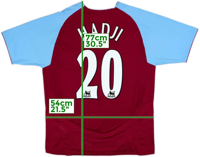 2003-04 Aston Villa Home Shirt Hadji #20 - 8/10 - (S)