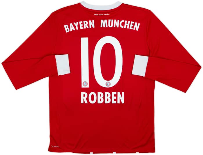 2017-18 Bayern Munich Home L/S Shirt Robben #10 - 7/10 - (XL.Boys)