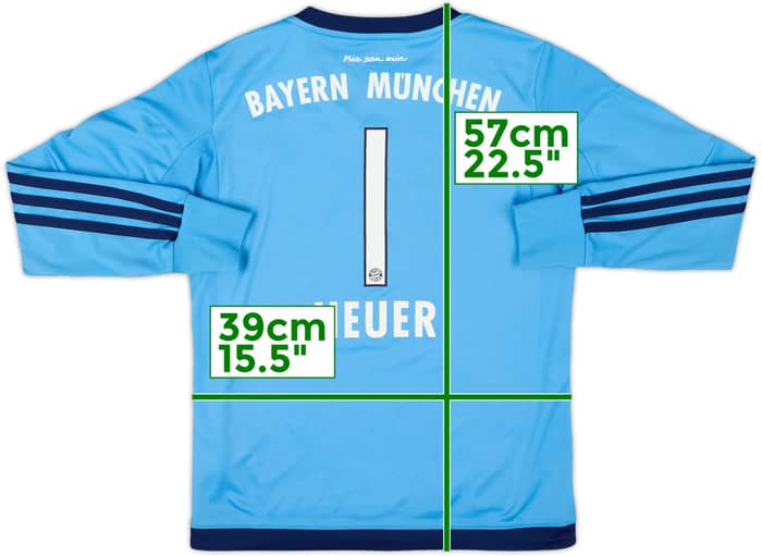 2015-16 Bayern Munich GK Shirt Neuer #1 - 8/10 - (M.Boys)