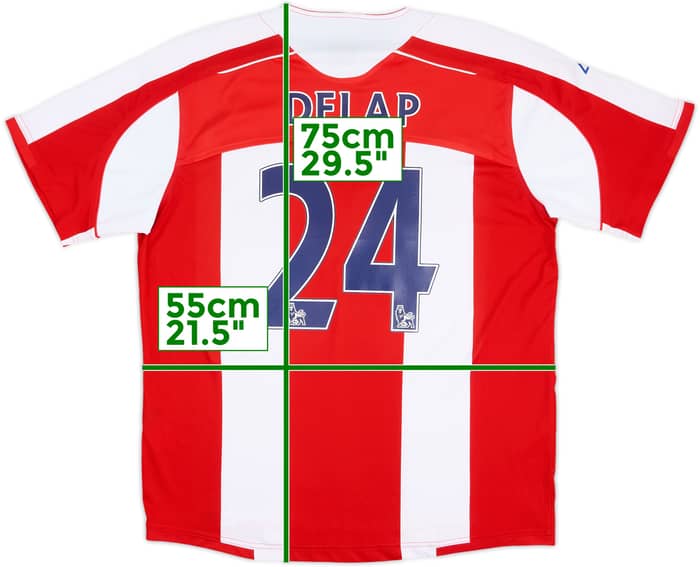 2008-09 Stoke City Home Shirt Delap #24 - 8/10 - (M)