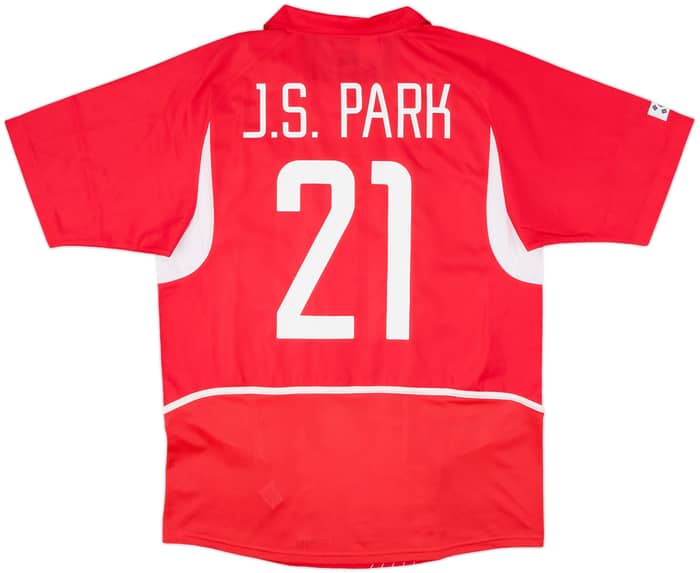 2002-03 South Korea Home Shirt J.S.Park #21 - 9/10 - (XL)