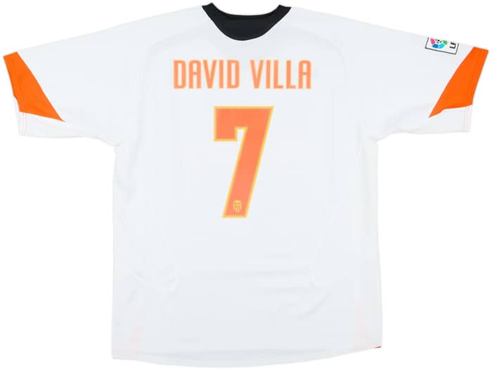 2005-06 Valencia Home Shirt David Villa #7 - 8/10 - (XL)