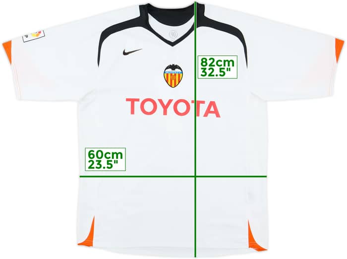 2005-06 Valencia Home Shirt David Villa #7 - 8/10 - (XL)