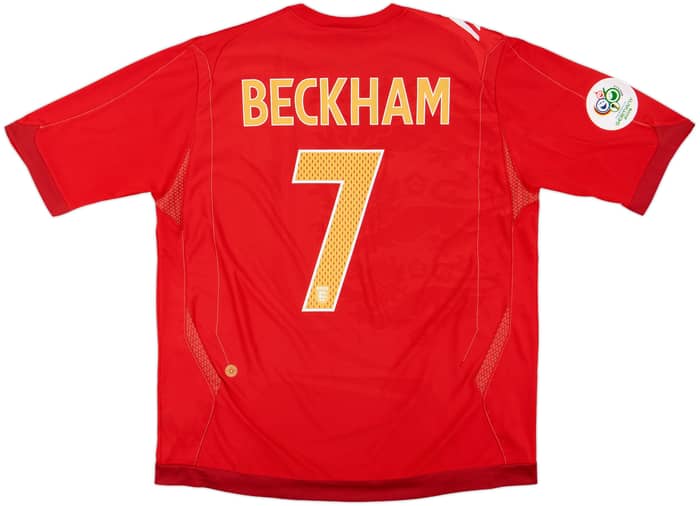 2006-08 England Away Shirt Beckham #7 - 7/10 - (XL)