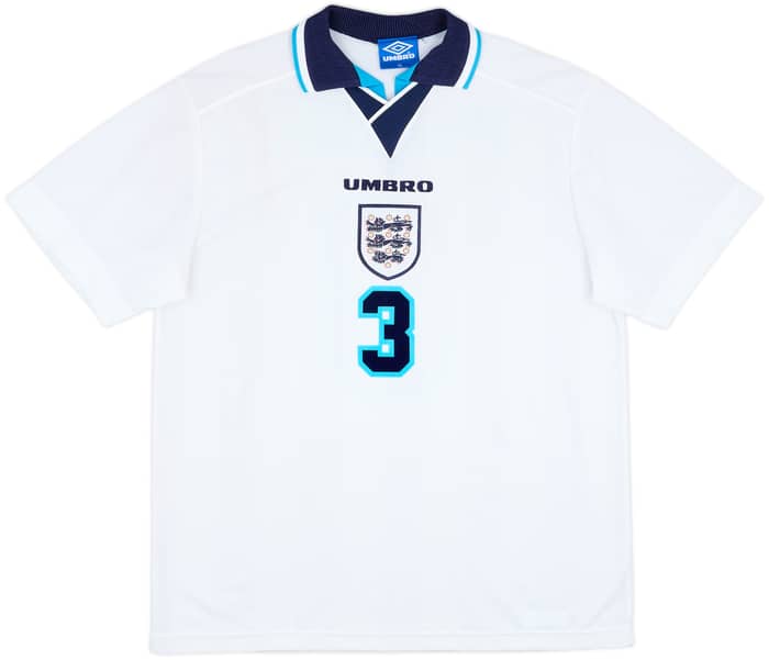 1995-97 England Home Shirt Pearce #3 - 9/10 - (XL)