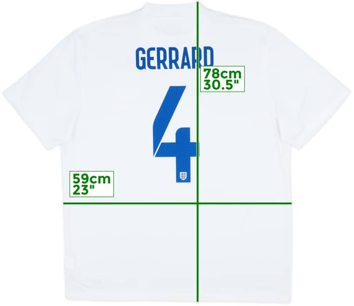 2014-15 England Home Shirt Gerrard #4 - 8/10 - (XL)