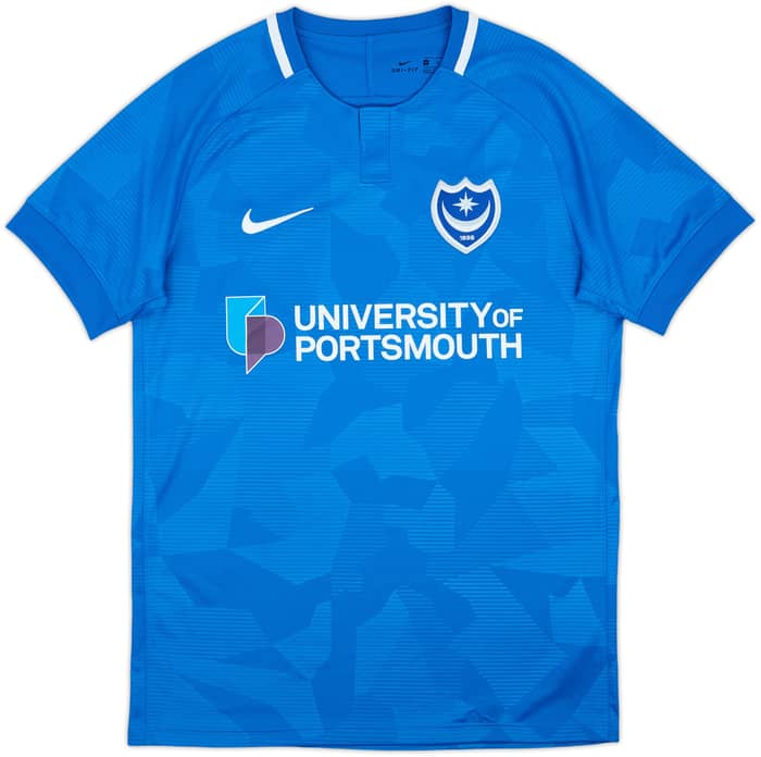 2018-19 Portsmouth Home Shirt - 9/10 - (M)