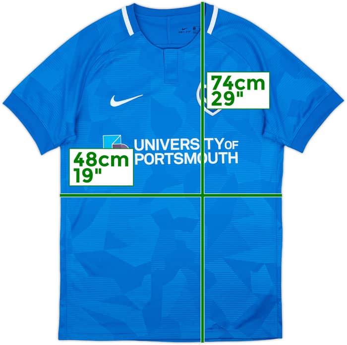 2018-19 Portsmouth Home Shirt - 9/10 - (M)