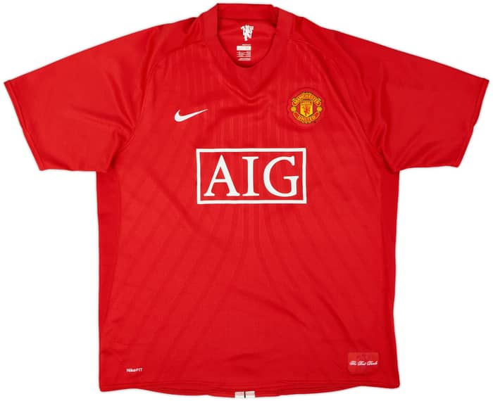 2007-09 Manchester United Home Shirt Evra #3 - 7/10 - (XL)