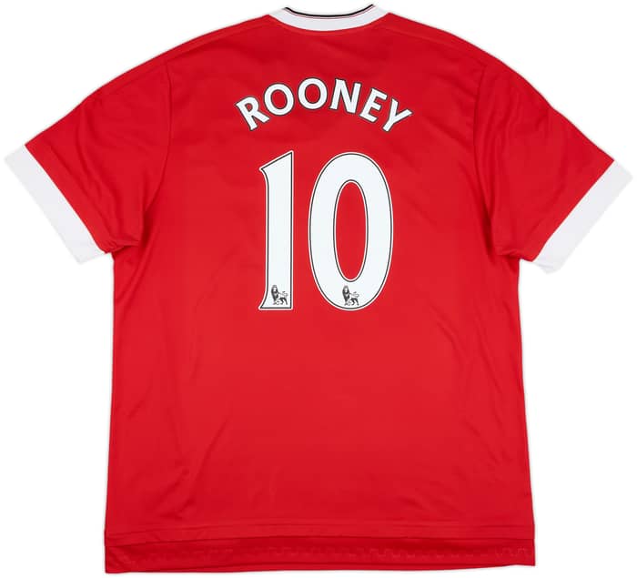 2015-16 Manchester United Home Shirt Rooney #10 - 6/10 - (XL)