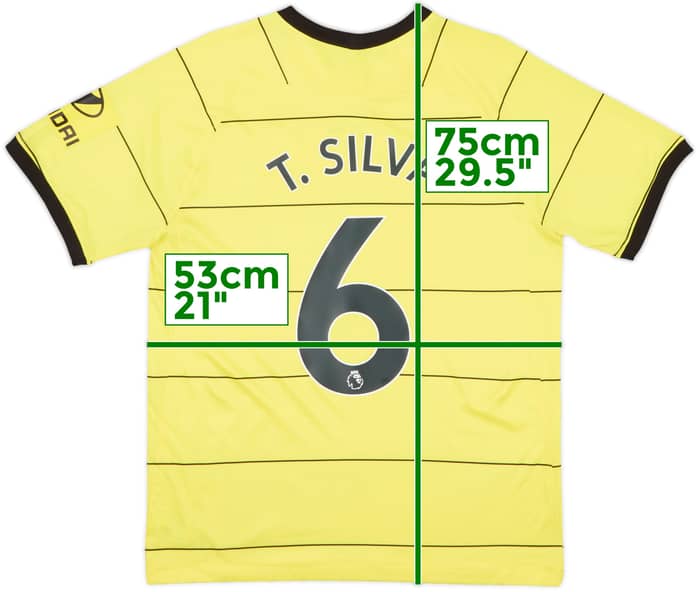 2021-22 Chelsea Away Shirt T.Silva #6 - 8/10 - (L)