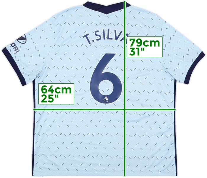 2020-21 Chelsea Away Shirt T.Silva #6 - 9/10 - (XXL)