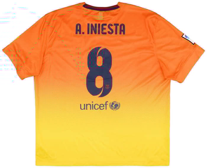 2012-13 Barcelona Away Shirt A.Iniesta #8 - 7/10 - (XXL)