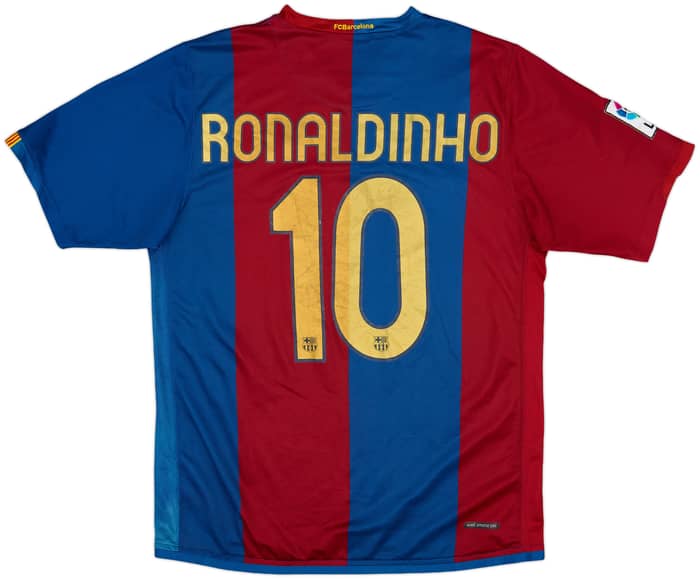 2006-07 Barcelona Home Shirt Ronaldinho #10 - 7/10 - (M)