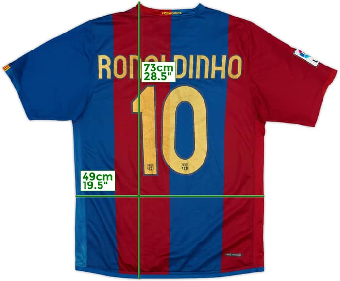 2006-07 Barcelona Home Shirt Ronaldinho #10 - 7/10 - (M)