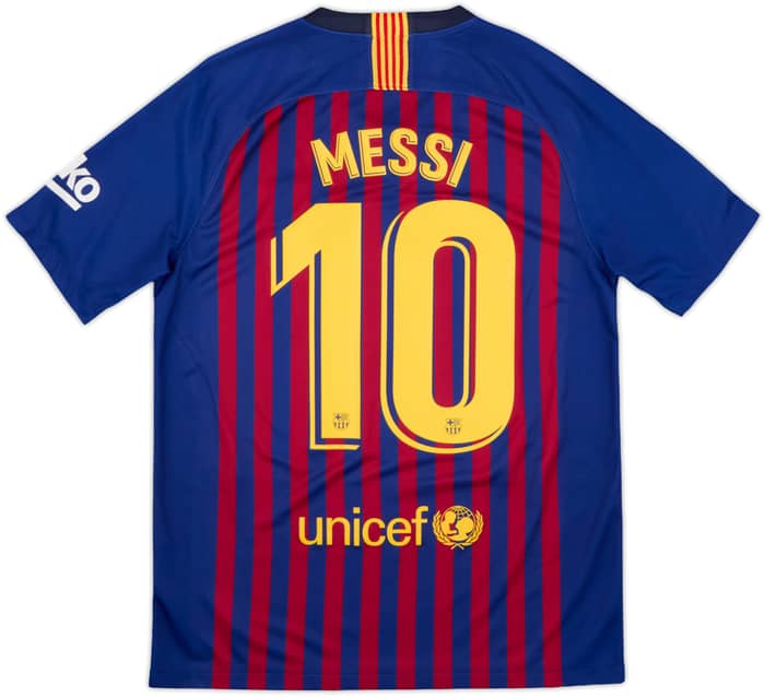 2018-19 Barcelona Home Shirt Messi #10 - 9/10 - (M)