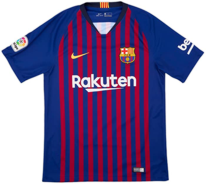 2018-19 Barcelona Home Shirt Messi #10 - 9/10 - (M)