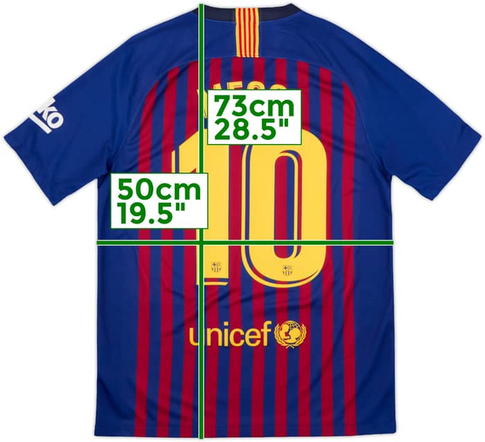 2018-19 Barcelona Home Shirt Messi #10 - 9/10 - (M)