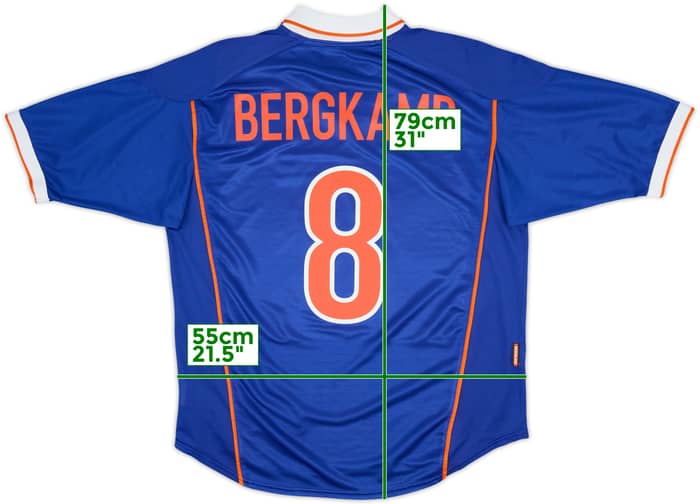 1998-00 Netherlands Away Shirt Bergkamp #8 - 9/10 - (L)