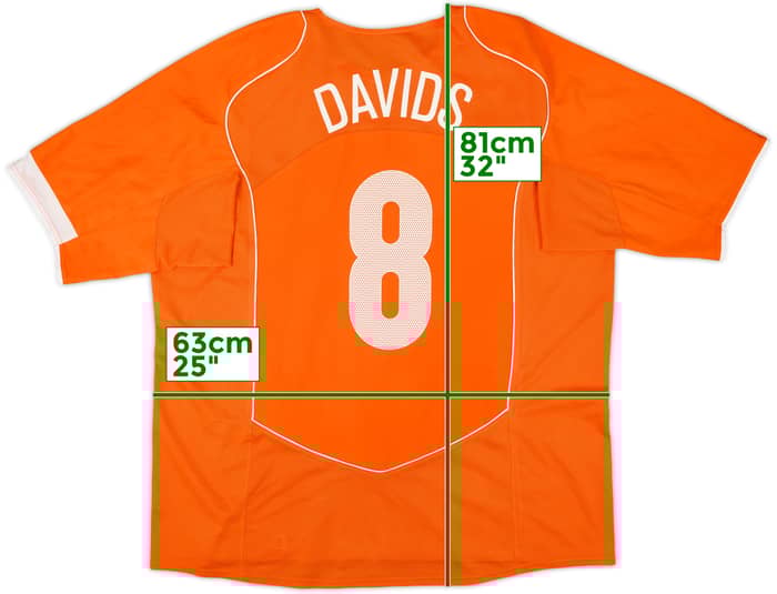 2004-06 Netherlands Home Shirt Davids #8 - 8/10 - (XXL)