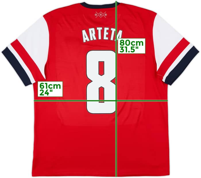 2012-14 Arsenal Home Shirt Arteta #8 - 8/10 - (XL)