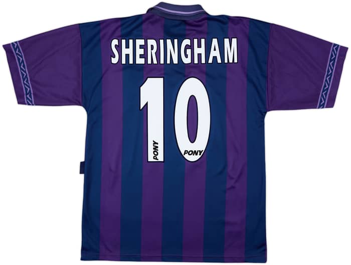 1995-97 Tottenham Away Shirt Sheringham #10 - 8/10 - (M)