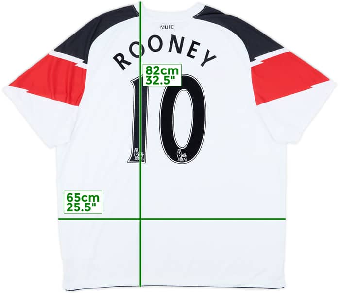 2010-12 Manchester United Away Shirt Rooney #10 - 7/10 - (XXL)