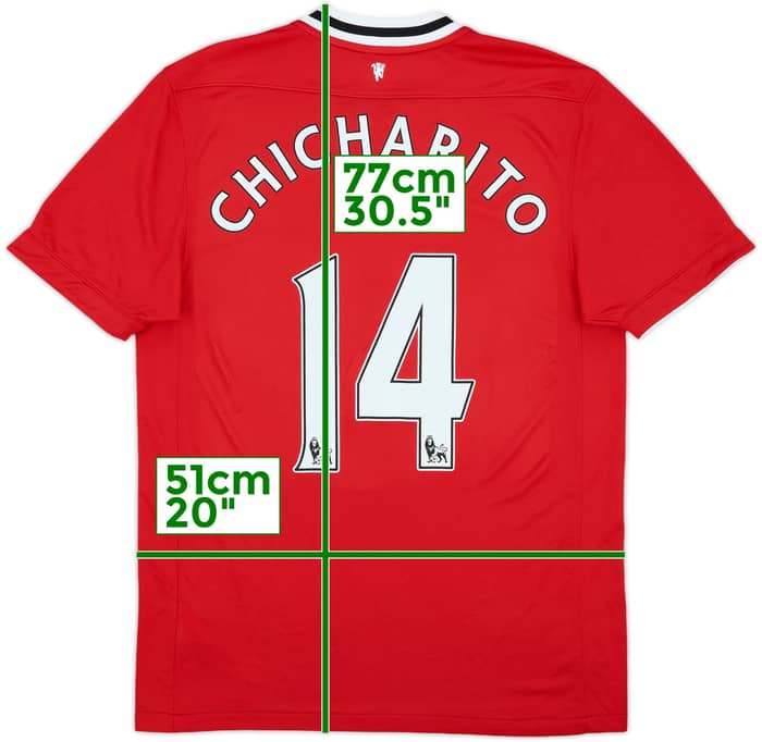 2011-12 Manchester United Home Shirt Chicharito #14 - 9/10 - (M)