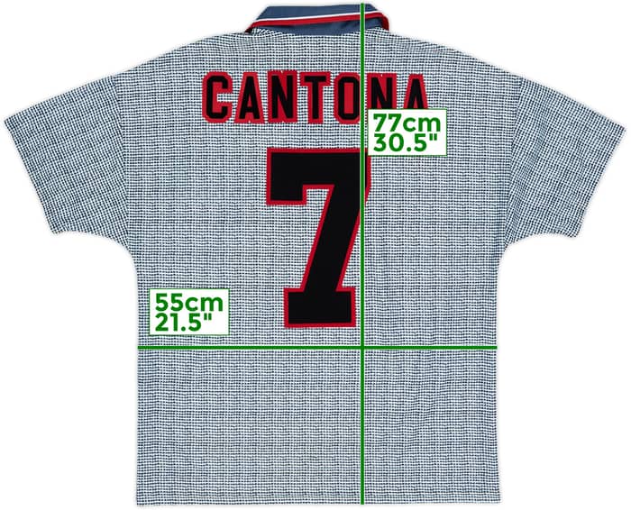 1995-96 Manchester United Away Shirt Cantona #7 - 8/10 - (M)