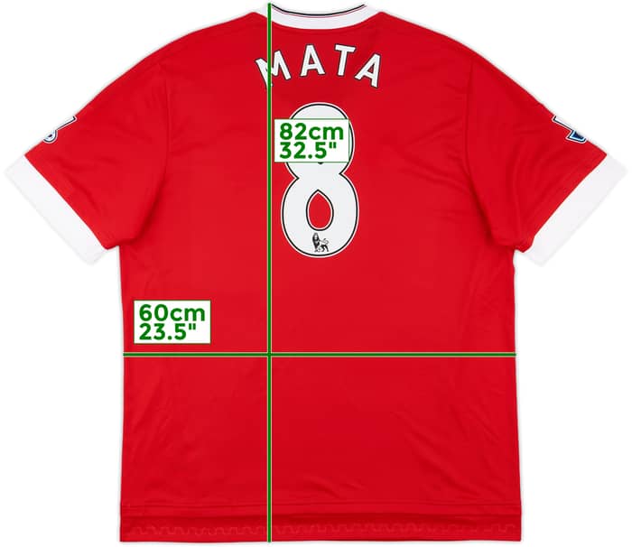 2015-16 Manchester United Home Shirt Mata #8 - 8/10 - (XL)