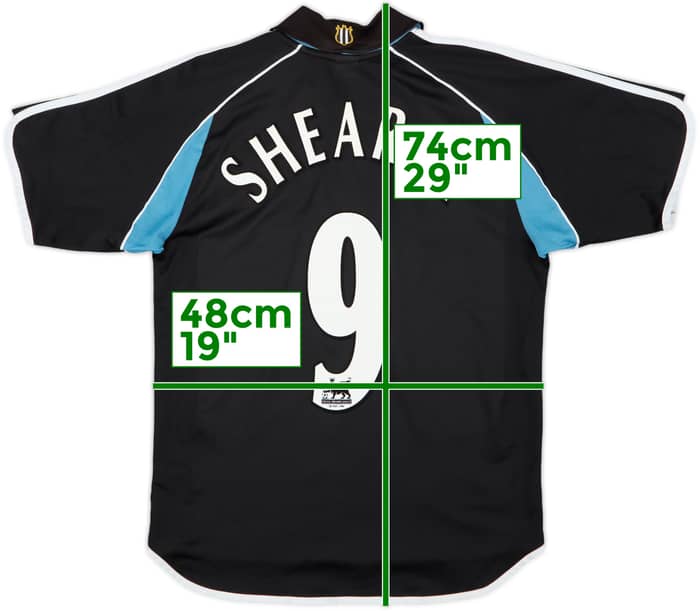 2000-01 Newcastle Away Shirt Shearer #9 - 8/10 - (S)