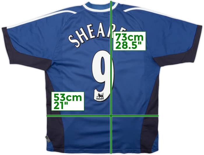 2001-02 Newcastle Away Shirt Shearer #9 - 7/10 - (M)