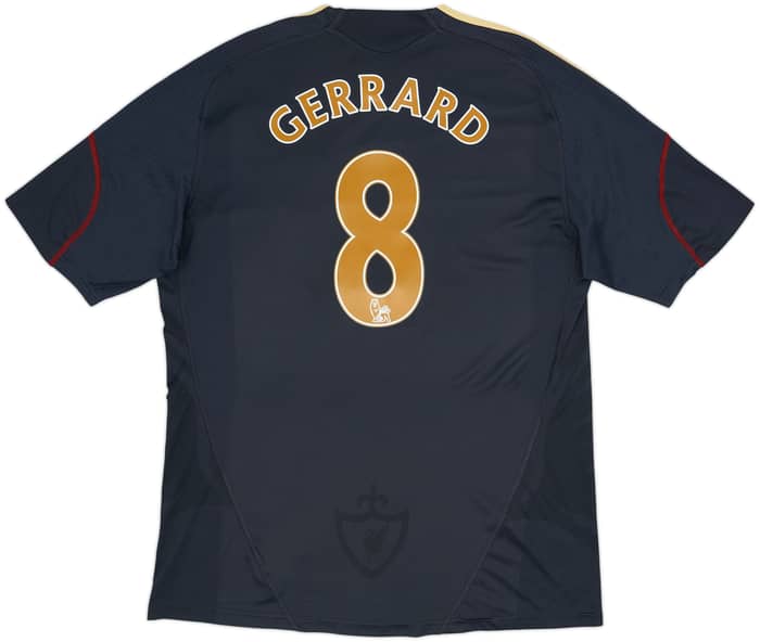 2009-10 Liverpool Away Shirt Gerrard#8 - 7/10 - (XL)