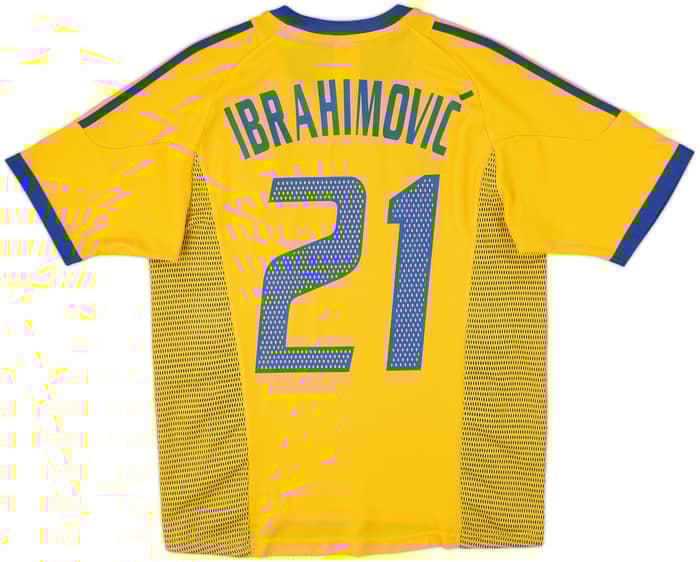 2002-03 Sweden Home Shirt Ibrahimovic #21 - 9/10 - (S)