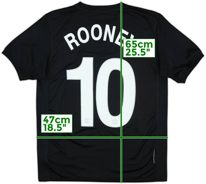 2009-10 Manchester United Away Shirt Rooney #10 - 8/10 - (XL.Boys)