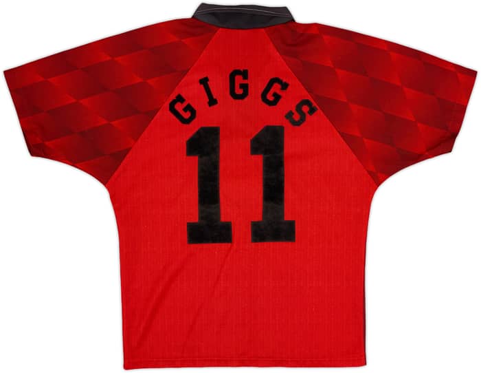 1996-98 Manchester United Home Shirt Giggs #11 - 7/10 - (L.Boys)