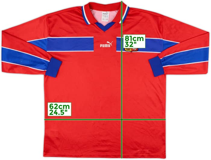 1998-00 Czech Republic Home L/S Shirt - 8/10 - (XL)