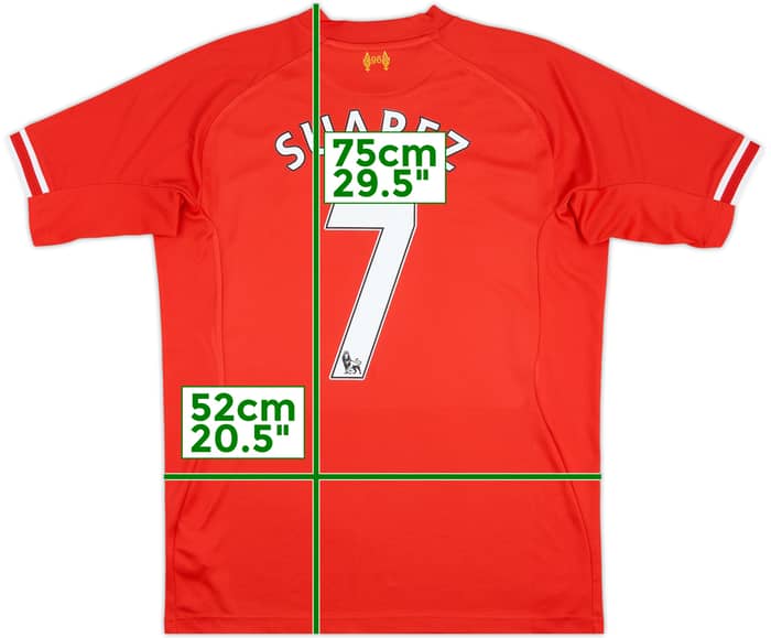 2013-14 Liverpool Home Shirt Suarez #7 - 6/10 - (L)