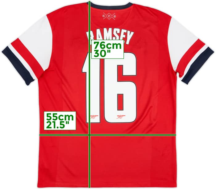2012-14 Arsenal Home Shirt Ramsey #16 - 7/10 - (L)