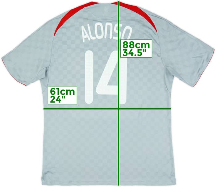 2008-09 Liverpool Away Shirt Alonso #14 - 6/10 - (XXL)
