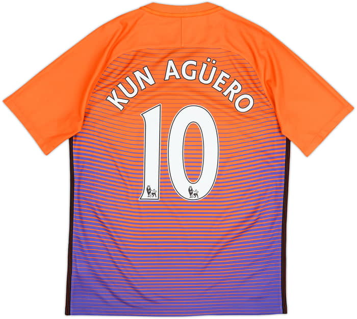 2016-17 Manchester City Third Shirt Kun Aguero #10 - 5/10 - (M)