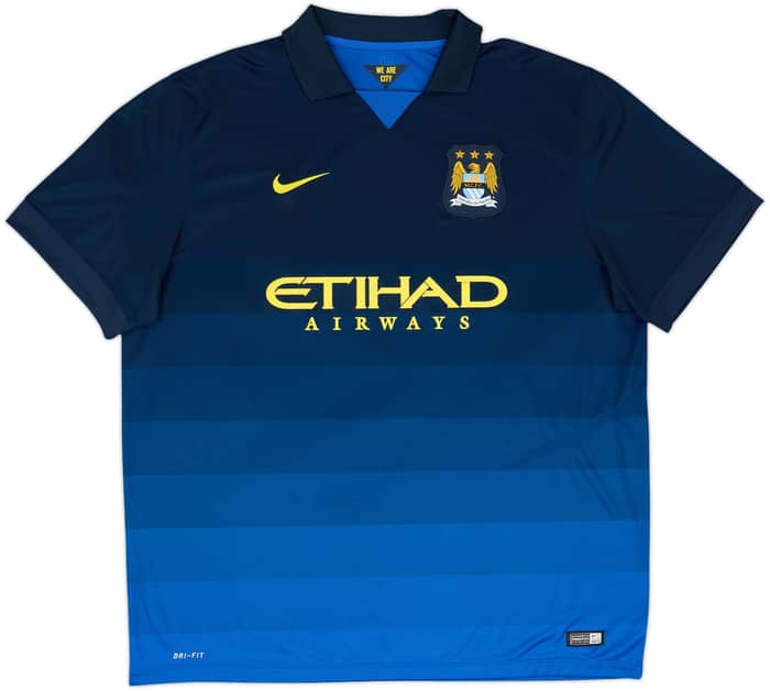 2014-15 Manchester City Away Shirt Kun Aguero #16 - 9/10 - (XXL)
