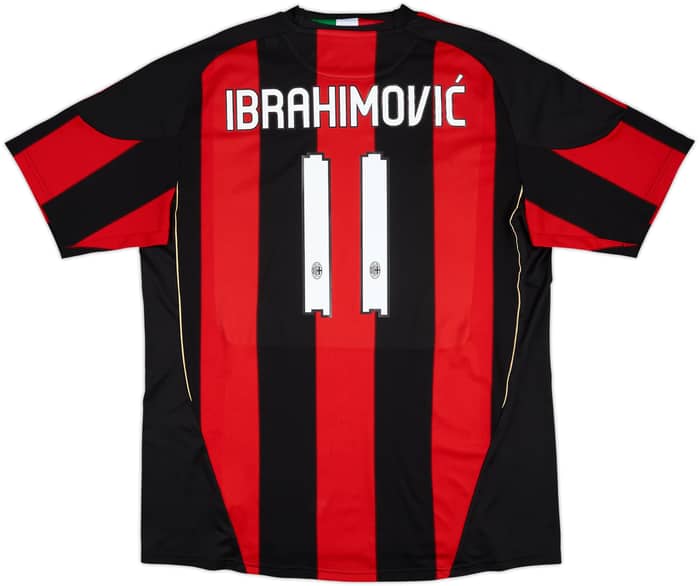 2010-11 AC Milan Home Shirt Ibrahimovic #11 - 9/10 - (XXL)