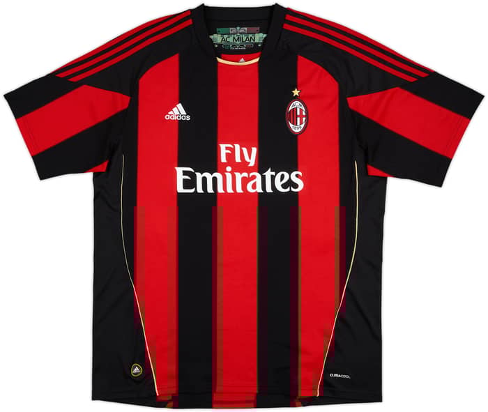 2010-11 AC Milan Home Shirt Ibrahimovic #11 - 9/10 - (XXL)
