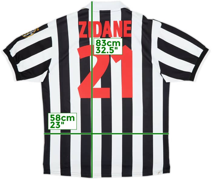 1999-00 Juventus Home Shirt Zidane #21 - 8/10 - (XL)