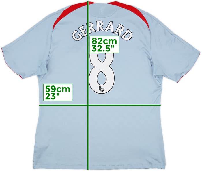 2008-09 Liverpool Away Shirt Gerrard #8 - 6/10 - (XXL)