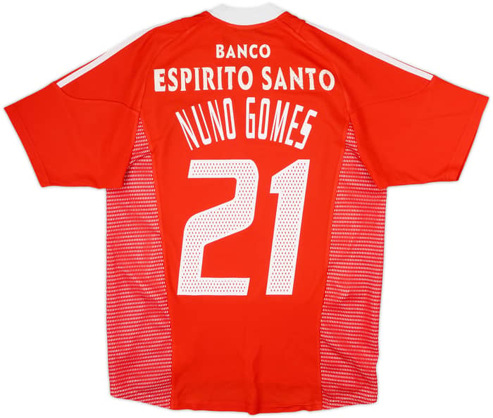 2002-03 Benfica Home Shirt Nuno Gomes #21 - 6/10 - (S)