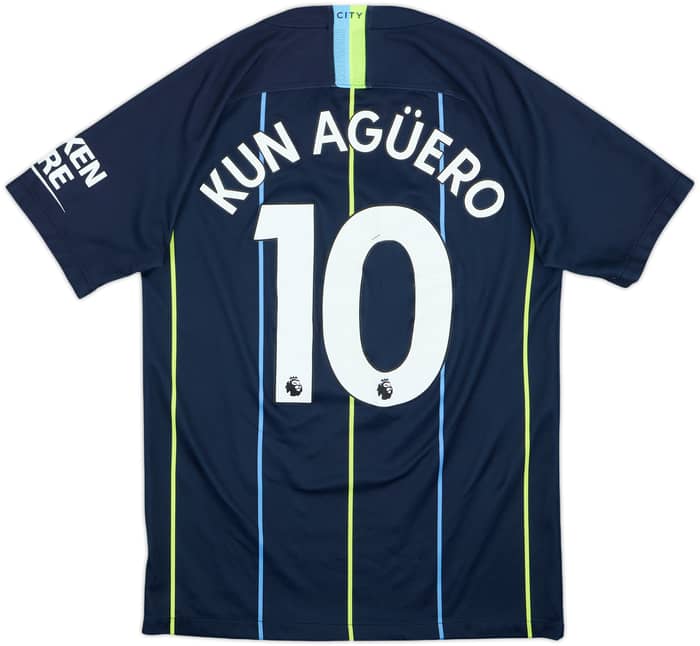 2018-19 Manchester City Away Shirt Kun Aguero #10 - 6/10 - (S)