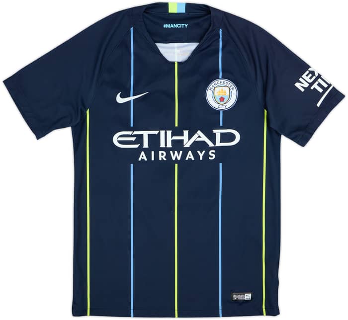 2018-19 Manchester City Away Shirt Kun Aguero #10 - 6/10 - (S)